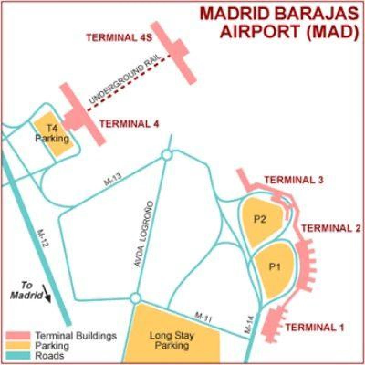 فرودگاه مادرید ترمینال نقشه