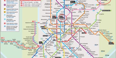 Madrid metro نقشه فرودگاه