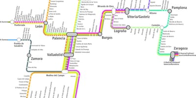 نقشه مادرید renfe