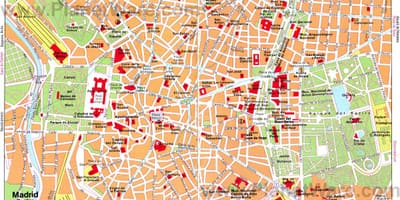 نقشه کبود خیابان مادرید اسپانیا