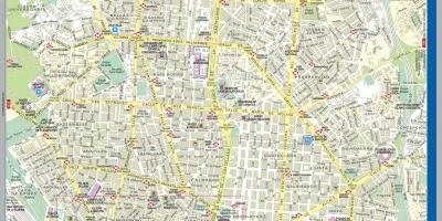 نقشه خیابان های مرکز شهر مادرید